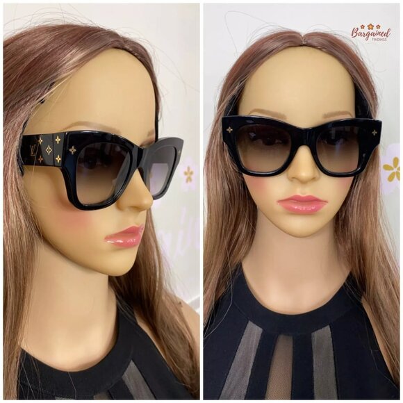 Authentic LOUIS VUITTON Black Acetate 2021 Rendez-Vous Square Sunglasses Z1562W - Picture 4 of 14